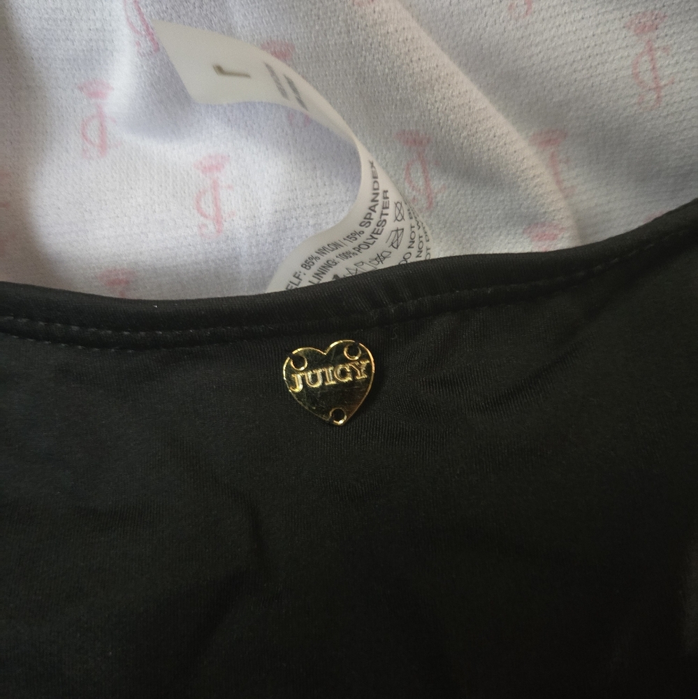Juicy Couture black label NWT brazilian one piece bathing suit szL - Picture 9 of 9